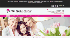 Desktop Screenshot of petalbackclothing.com.au