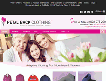 Tablet Screenshot of petalbackclothing.com.au